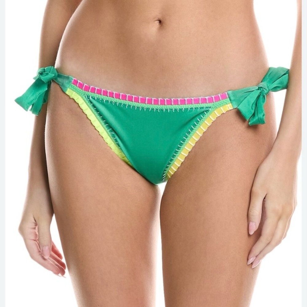 PQ Swim X Solange Ferrarini Crochet Trim Bikini Bottom Women's New With Tags